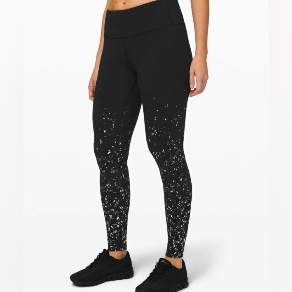 Lululemon Speed Wunder Tight 28" *Speckle Shine Black / Deep Coal / Silver 2